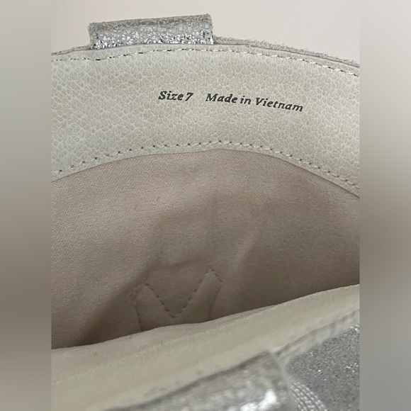 Dolce Vita Solida Leather Silver Metallic Embroidered Cowboy Western Boots Sz 7 - Picture 11 of 16